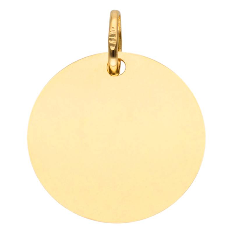 Médaille Ronde en Or Jaune 750, Diamètre 18 mm - Lumiosa