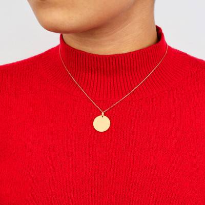 Médaille Ronde en Or Jaune 750, Diamètre 18 mm - Lumiosa