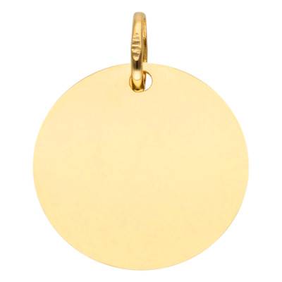 Médaille Ronde en Or Jaune 375, Diamètre 16 mm - Lumiosa
