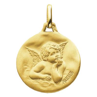 Raphael Angel Medal Yellow Gold 750/1000, Diameter 16 mm to 20 mm - Augis