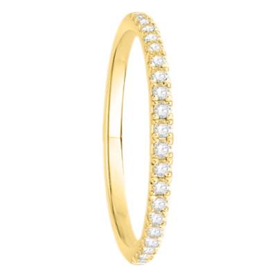 Alliance en Or Jaune 750 & Diamants 0,21 ct GSI2, Largeur 1,55 mm - Alliantine