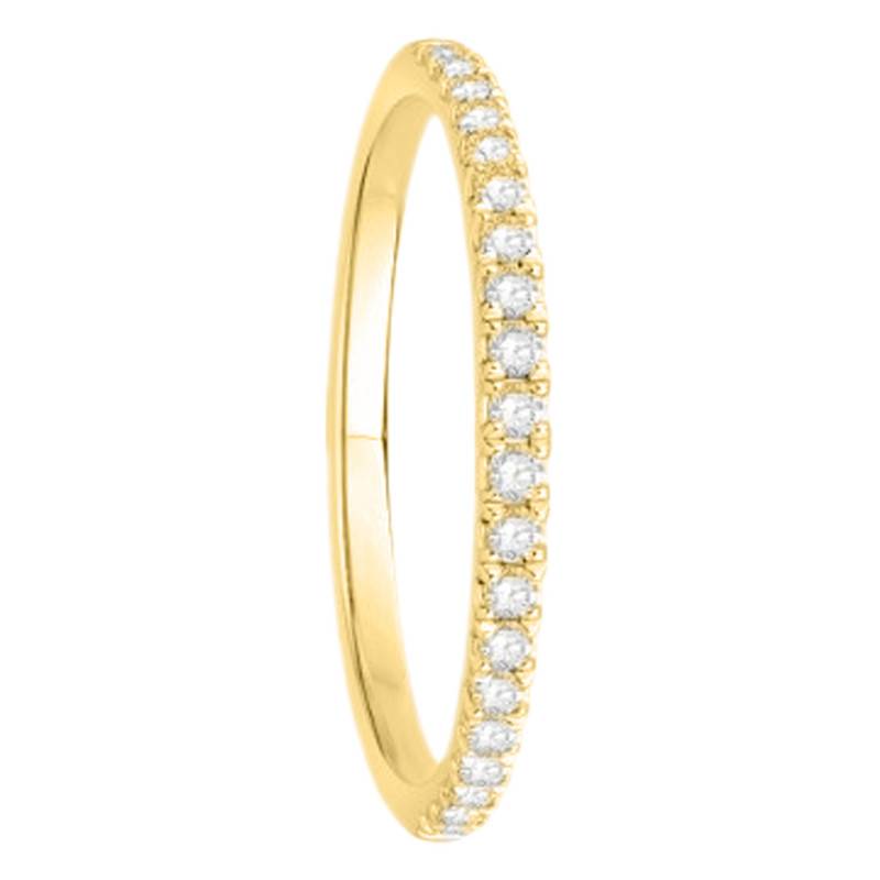 Alliantine Half Eternity Band Comfort Fit in 750/1000 Yellow Gold & Diamonds 0,21 ct GSI2, Width 1.55 mm - Alliantine