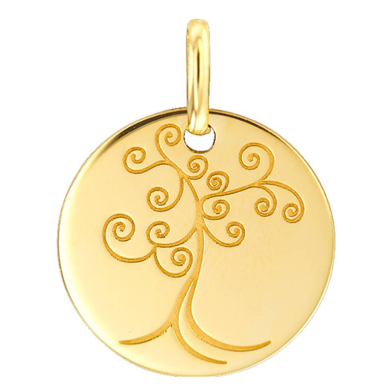Fantaisie 750/1000 Yellow Gold Tree of Life Medal 16 mm - Argyor