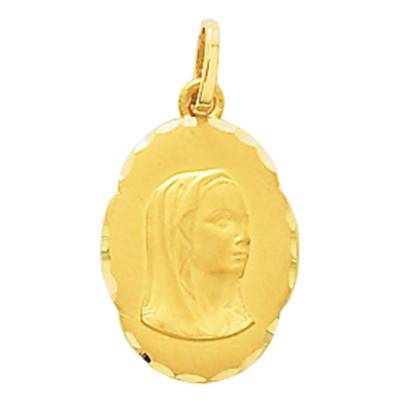 Médaille Vierge Profil Or Jaune - Emanessence