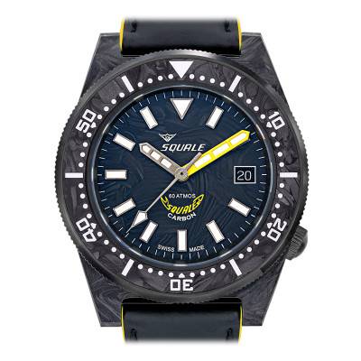 Yellow Forged Carbon T-183 Watch T183AFCY.RLY - Squale