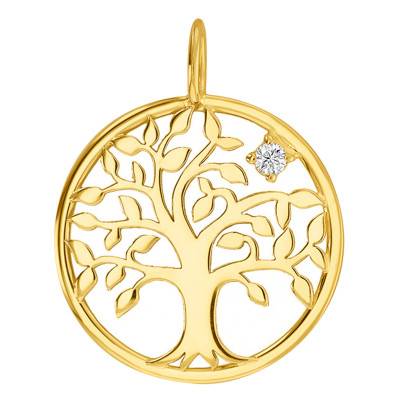 Pendentif Arbre de Vie en Or Jaune 375 & Diamant - Maison Ballet by Scarlett