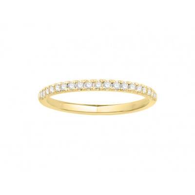 Alliance en Or Jaune 750 & Diamants 0,20 ct - Alliantine