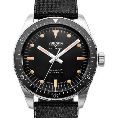 Montre Skindiver Nautique - Black with Khaki Brown Lum 660170A07 - Vulcain
