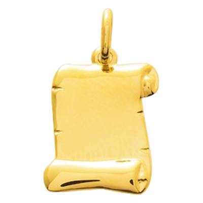 Pendentif Parchemin, Or Jaune 375, 15 x 11 mm - Emanessence