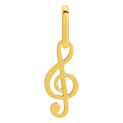 Pendentif Clé de Sol, Or Jaune 375, 12 x 6 mm - Emanessence