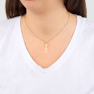 375/1000 or 750/1000 Yellow Gold Boy Pendant - Vandona