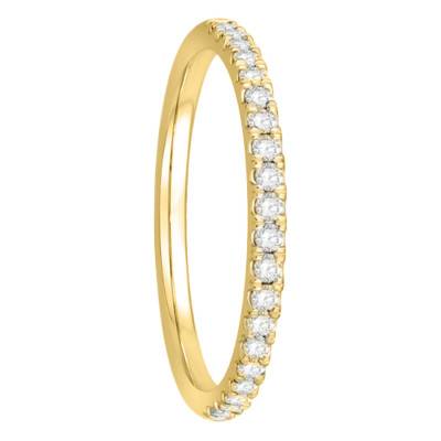 Alliance en Or Jaune 750 & Diamants 0,19 ct, Largeur 1,65 mm - Alliantine