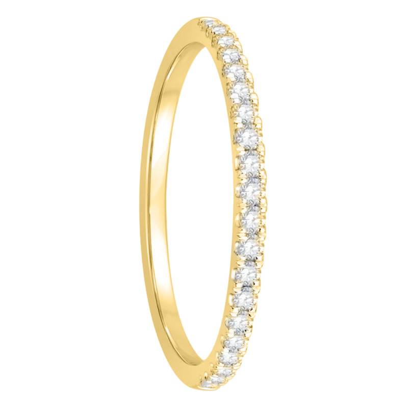 750 Yellow Gold & 0,21 ct Diamond Half Eternity Band Comfort Fit, Width 1,65 mm - Alliantine