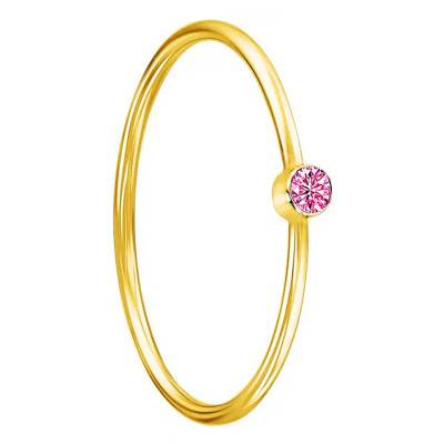 Bague Lonely Star Saphir Rose & Or Jaune 750 - Ocarat