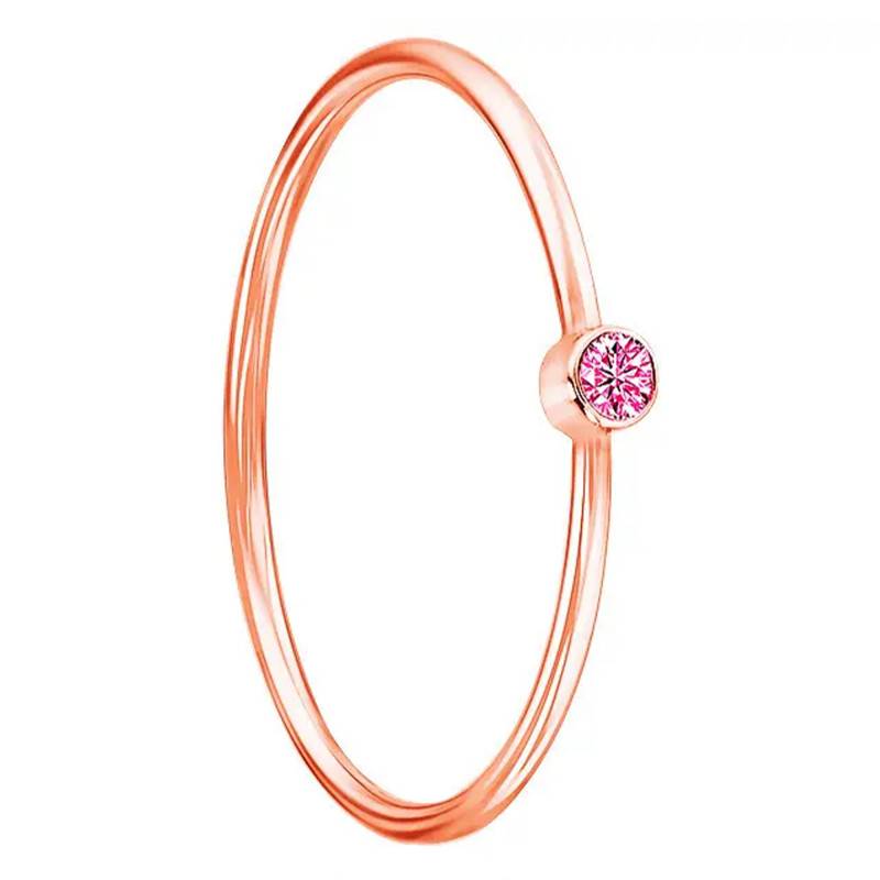 Lonely Star 750/1000 Rose Gold & Pink Sapphire 0.02 ct Ring - Ocarat