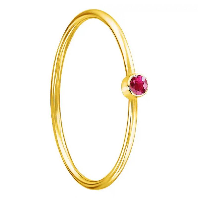 Lonely Star 750/1000 Yellow Gold & Ruby 0,02 ct Ring - Ocarat