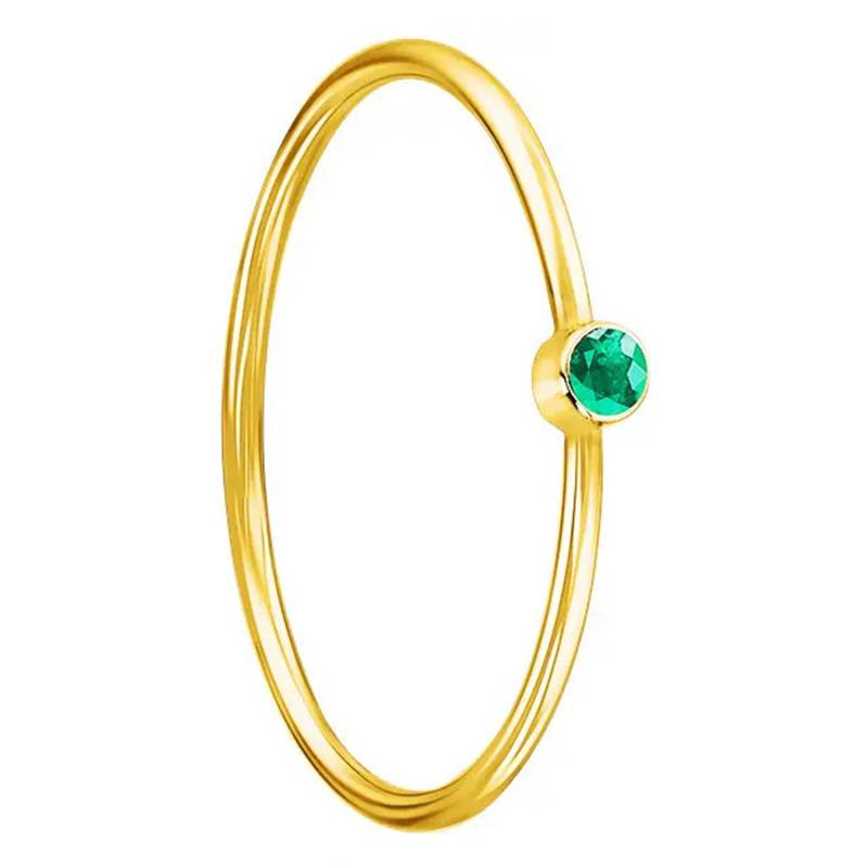 Lonely Star 750/1000 Yellow Gold & Emerald 0.02 ct Ring - Ocarat