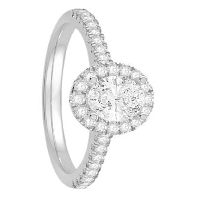 Solitaire Diamants 1,03 ct & Or Blanc 750, Largeur 1,75 mm - Alliantine