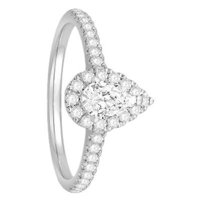 Solitaire Diamants 1,02 ct en Or Blanc 750, Largeur 1,85 mm - Alliantine