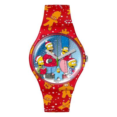 Swatch x The Simpsons Wondrous Winter Wonderland Watch SUOZ361 - Swatch