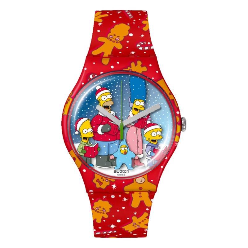 Swatch x The Simpsons Wondrous Winter Wonderland Watch SUOZ361 - Swatch