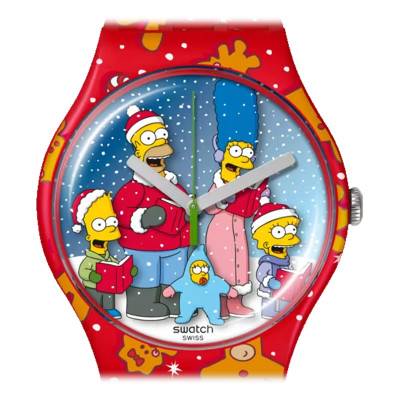 Swatch x The Simpsons Wondrous Winter Wonderland Watch SUOZ361 - Swatch