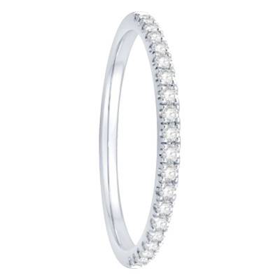 Alliantine Half Eternity Band Comfort Fit 750 White Gold & Diamonds 0,19 ct 1.60 mm - Alliantine