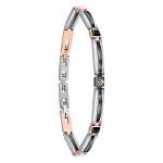 Black Crystal Ceramic & Steel Bracelet