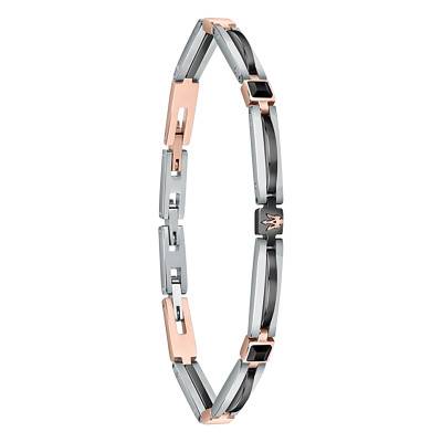 Bracelet Cristaux Noirs en Céramique & Acier, Longueur 21 cm - JM223ATZ19 - Maserati