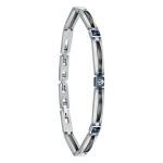 Blue Crystal Ceramic & Steel Bracelet