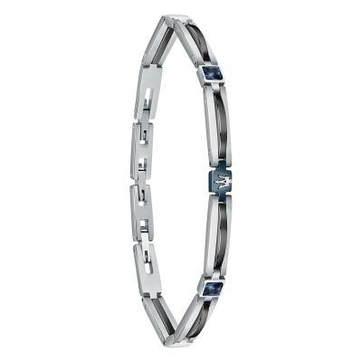 Blue Crystal Black Ceramic & Steel Bracelet, 21 cm - JM223ATZ20 - Maserati