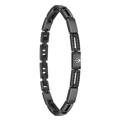 Black Crystal, Ceramic & Steel Bracelet, Length 22 cm - JM223ATZ21 - Maserati