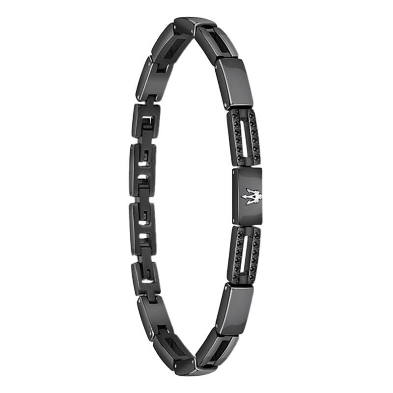 Black Crystal, Ceramic & Steel Bracelet, Length 22 cm - JM223ATZ21 - Maserati