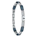 White Crystal Ceramic & Steel Bracelet