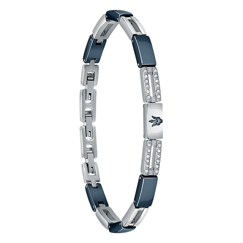 White Crystal, Ceramic & Steel Bracelet, 22 cm - JM223ATZ23 - Maserati
