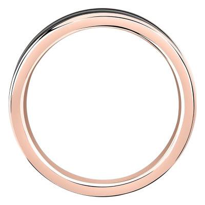 Black Ceramic Rose Steel Ring - JM223ATZ240 - Maserati