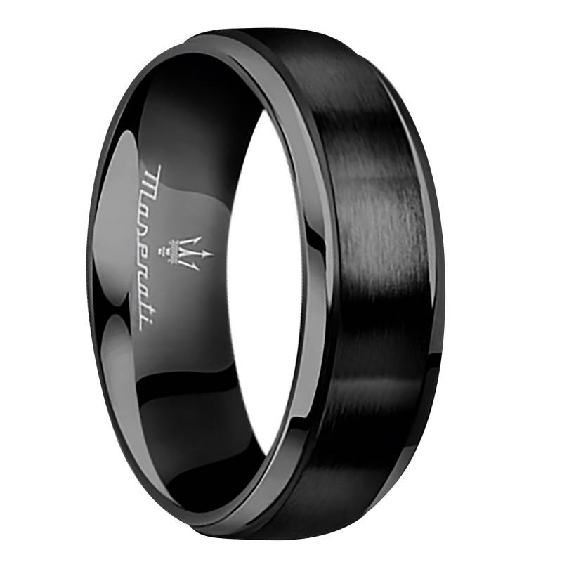 Black Ceramic & Steel Ribbon Ring - JM223ATZ250 - Maserati