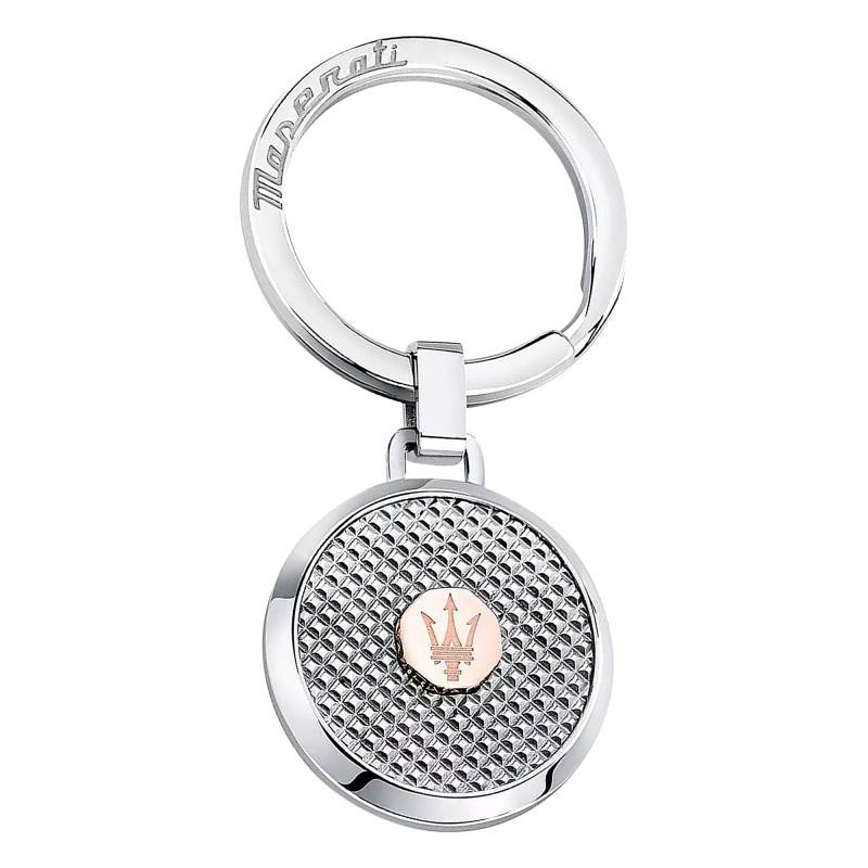 Round Two-Tone Steel Key Ring - KMU2230101 - Maserati
