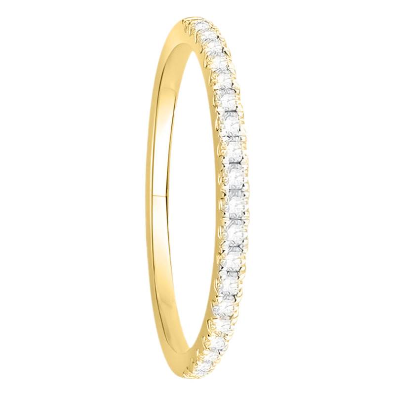 750/1000 Yellow Gold & Diamond Half Eternity Band, 0.20 ct, Width 1.60 mm - Alliantine