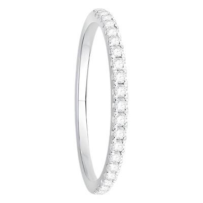 Alliance en Platine & Diamants 0,20 ct, Largeur 1,60 mm - Alliantine
