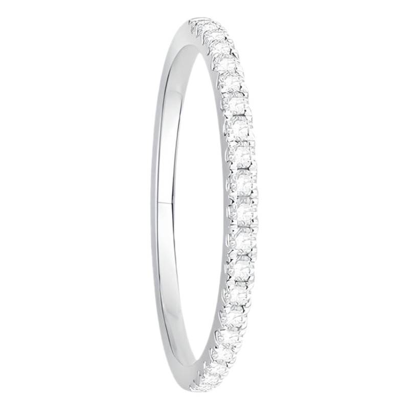 Platinum & Diamond Comfort-Fit Half Eternity Wedding Ring 0.20 ct, Width 1.60 mm - Alliantine