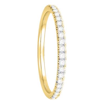 Alliance en Or Jaune 750 & Diamants 0,21 ct, Largeur 1,60 mm - Alliantine