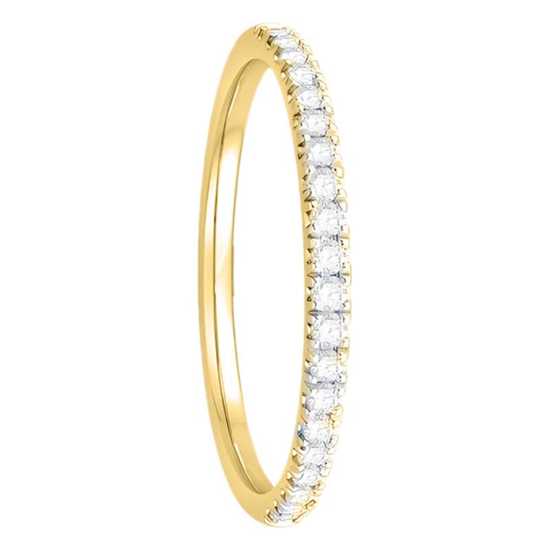 750 Yellow Gold & Diamond 0,21 ct Half Eternity Band, Width 1,60 mm - Alliantine