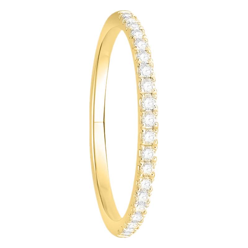 Alliantine Half Eternity Band Comfort Fit in 750/1000 Yellow Gold & Diamonds 0,19 ct, Width 1.55 mm - Alliantine