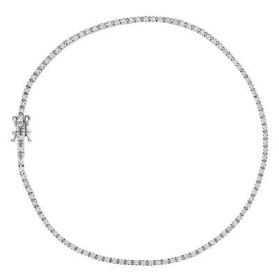Bracelet Rivière Diamants GSI1 & Or Blanc 750, Longueur 17 cm - Diamond Lady