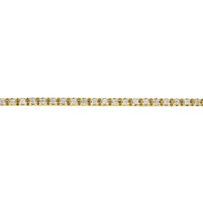 Bracelet Rivière Diamants GSI & Or Jaune 750, Longueur 17 cm - Diamond Lady