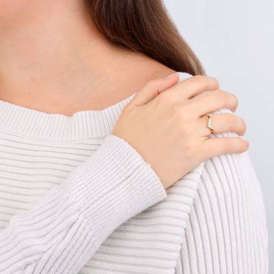 Bague en Or Jaune 375 ou 750 & Diamant 0,09 ct - Aurora