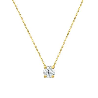 Collier Diamant GSI2 & Or Jaune 750, Longueur 40 cm - Diamond Lady