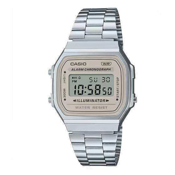 Casio Orologio Unisex Vintage Trendy Mod. A168WA-8AYES - Acciaio E Resina, Iconico