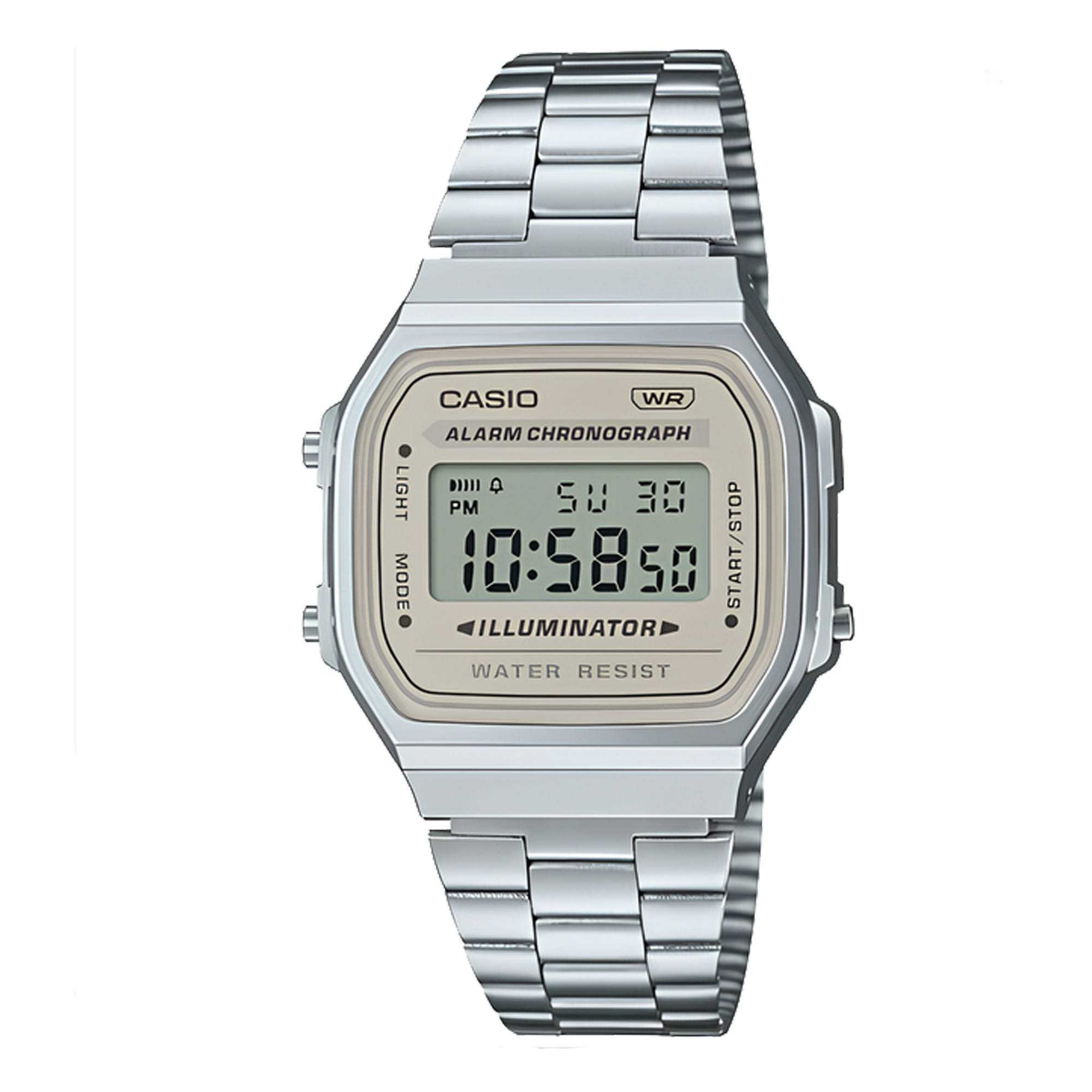 Nos New Casio C-80 Plexi Verre Plastic Verre Vintage Montre Ancien